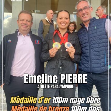 Emeline Pierre de retour avec ses médailles olympiques