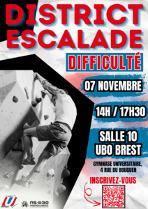 Brest - District d'escalade : Difficulté @ Salle 10 - SUAPS UBO | Brest | Bretagne | France