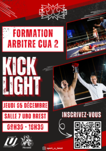 Brest - Formation Arbitre Kick Light @ Salle 7 - Gymnase Universitaire - UBO Brest | Brest | Bretagne | France